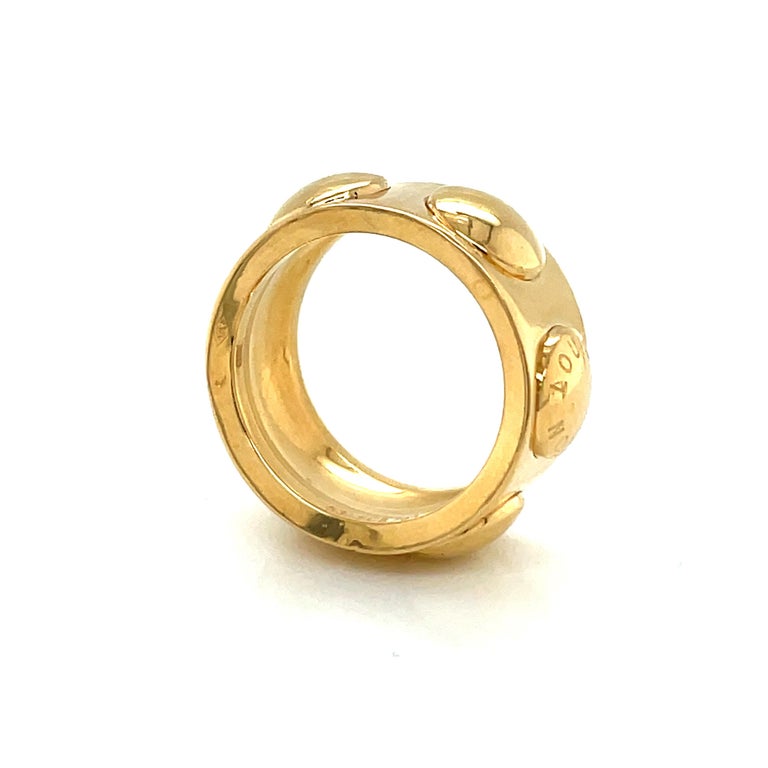 Vintage Louis Vuitton Thick Statement Gold Ring