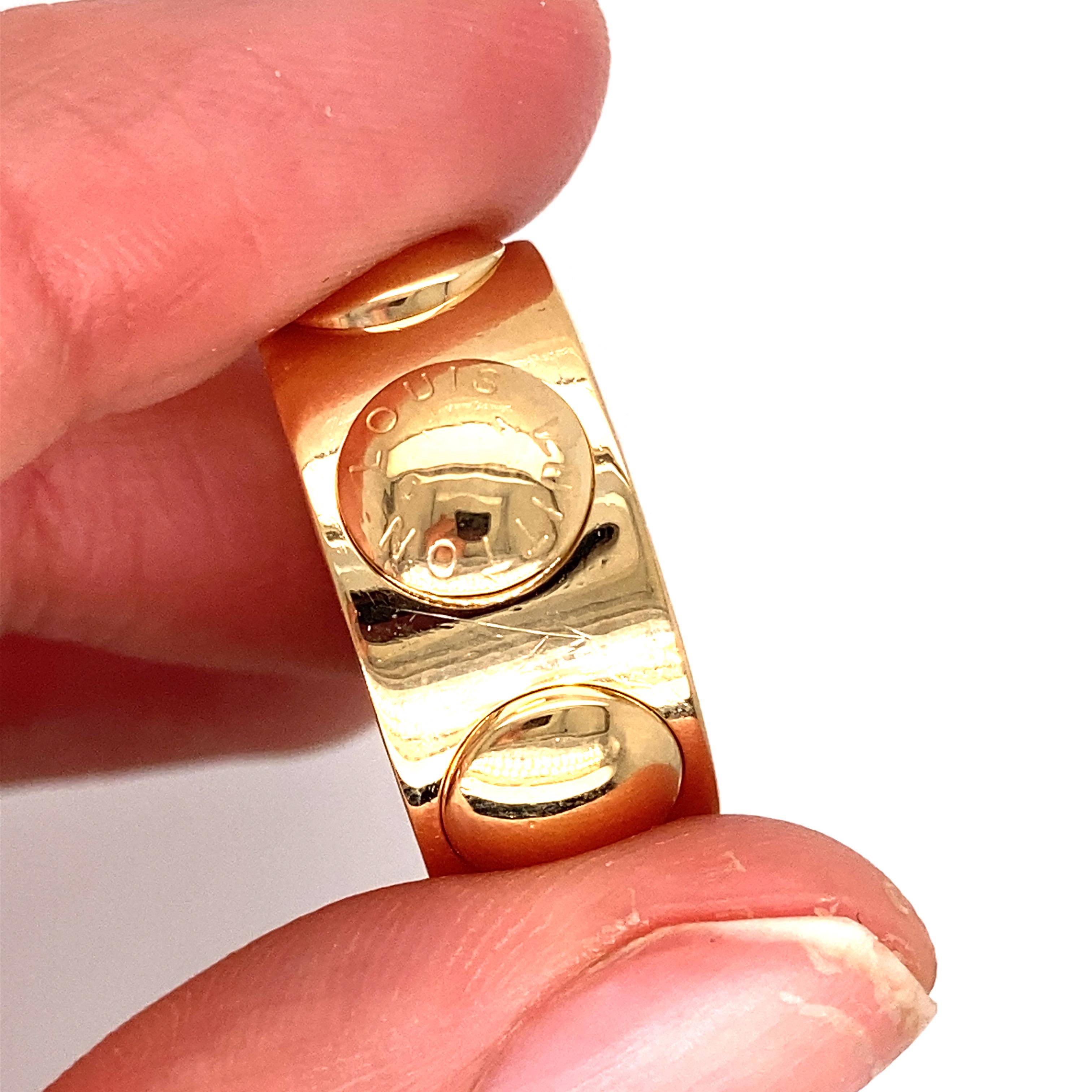 Vintage Louis Vuitton dicke Aussage Goldring  im Angebot 3