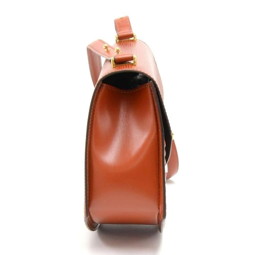 Brown Vintage Louis Vuitton Tilsitt Kenyan Fawn Epi Leather Shoulder Bag