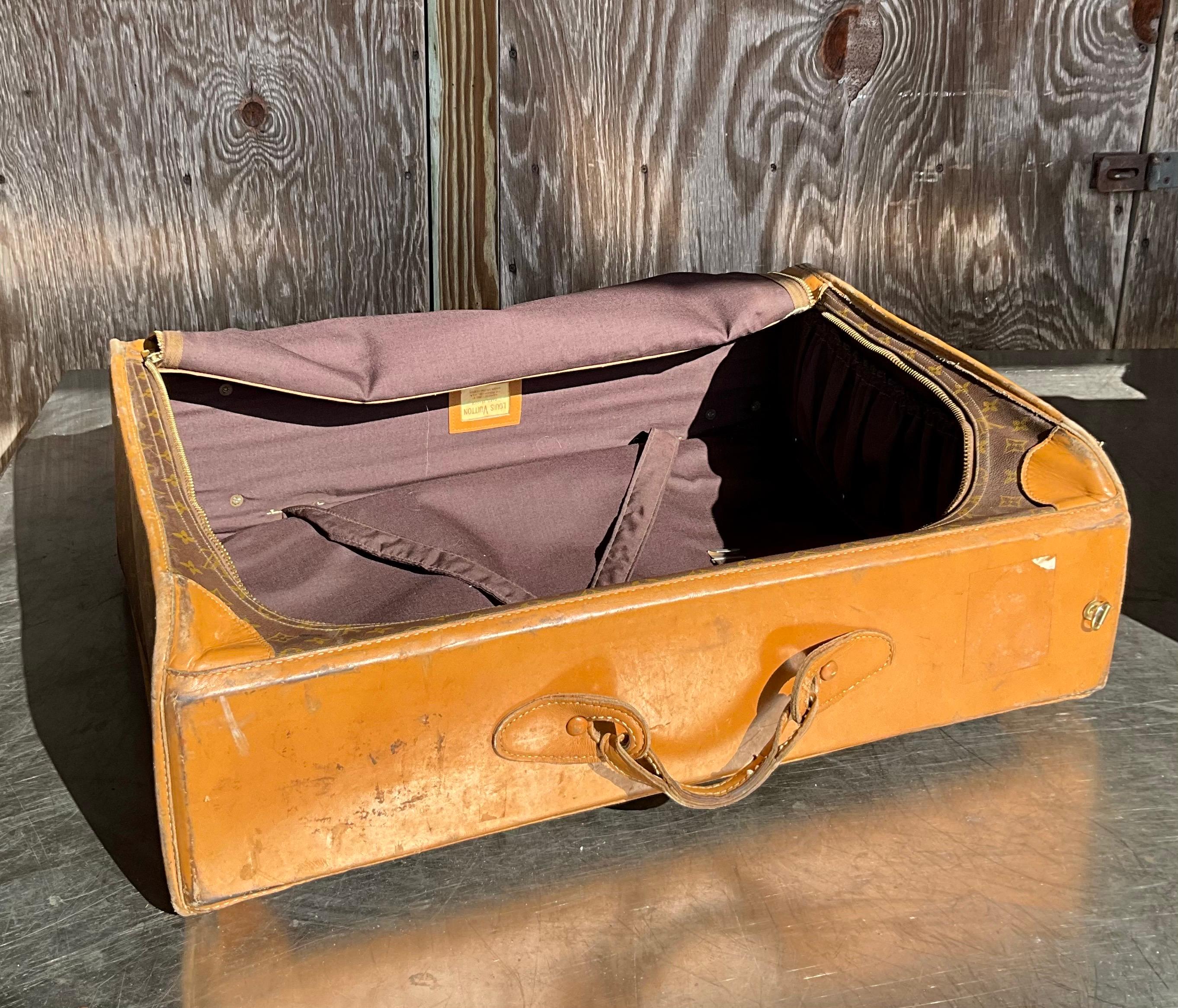 Women's or Men's Vintage Louis Vuitton XL Trunk with Wheels For Sale