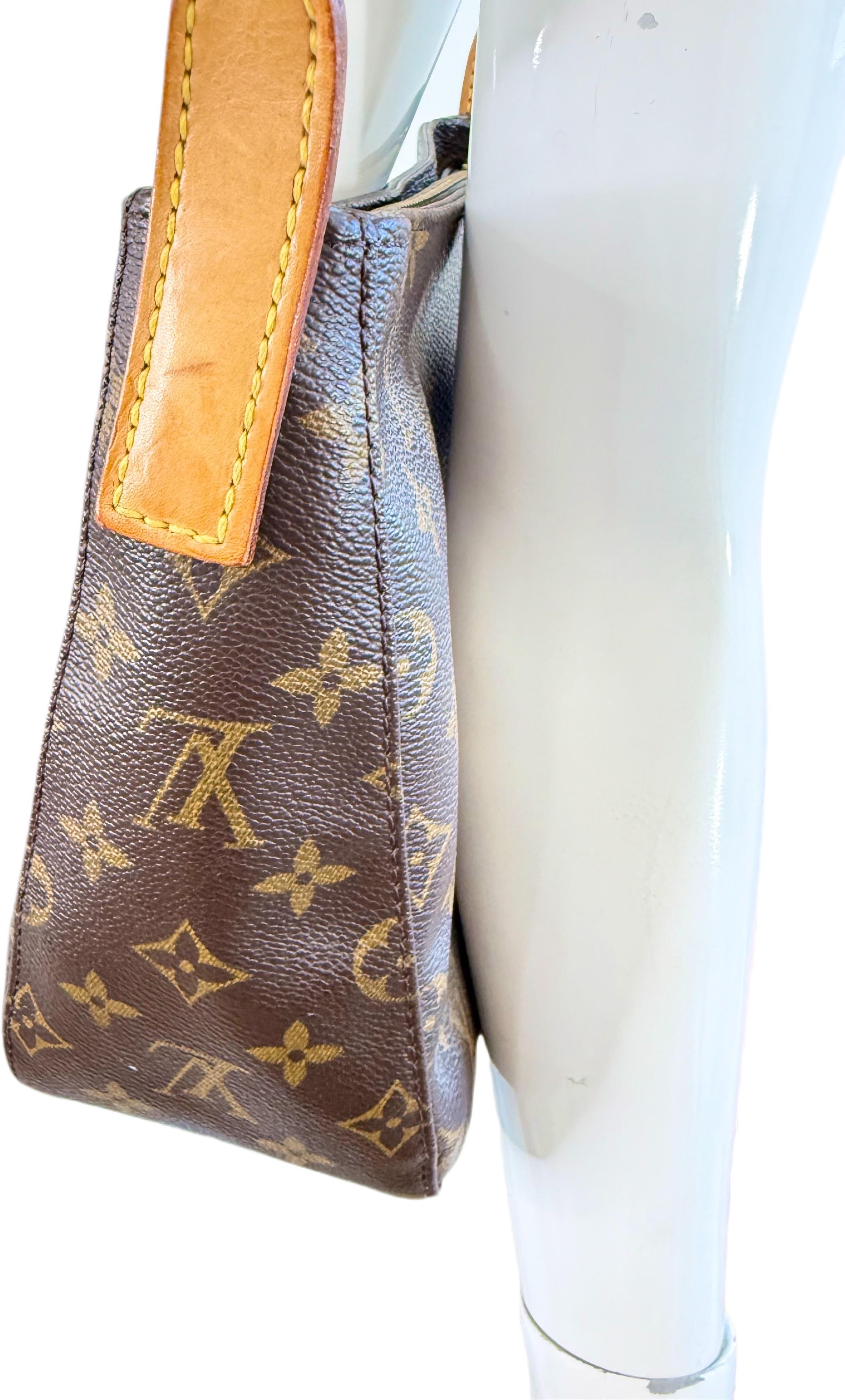 Vintage Louis Vuitton Y2K Monogram Canvas Looping PM Shoulder Bag Made in USA For Sale 2