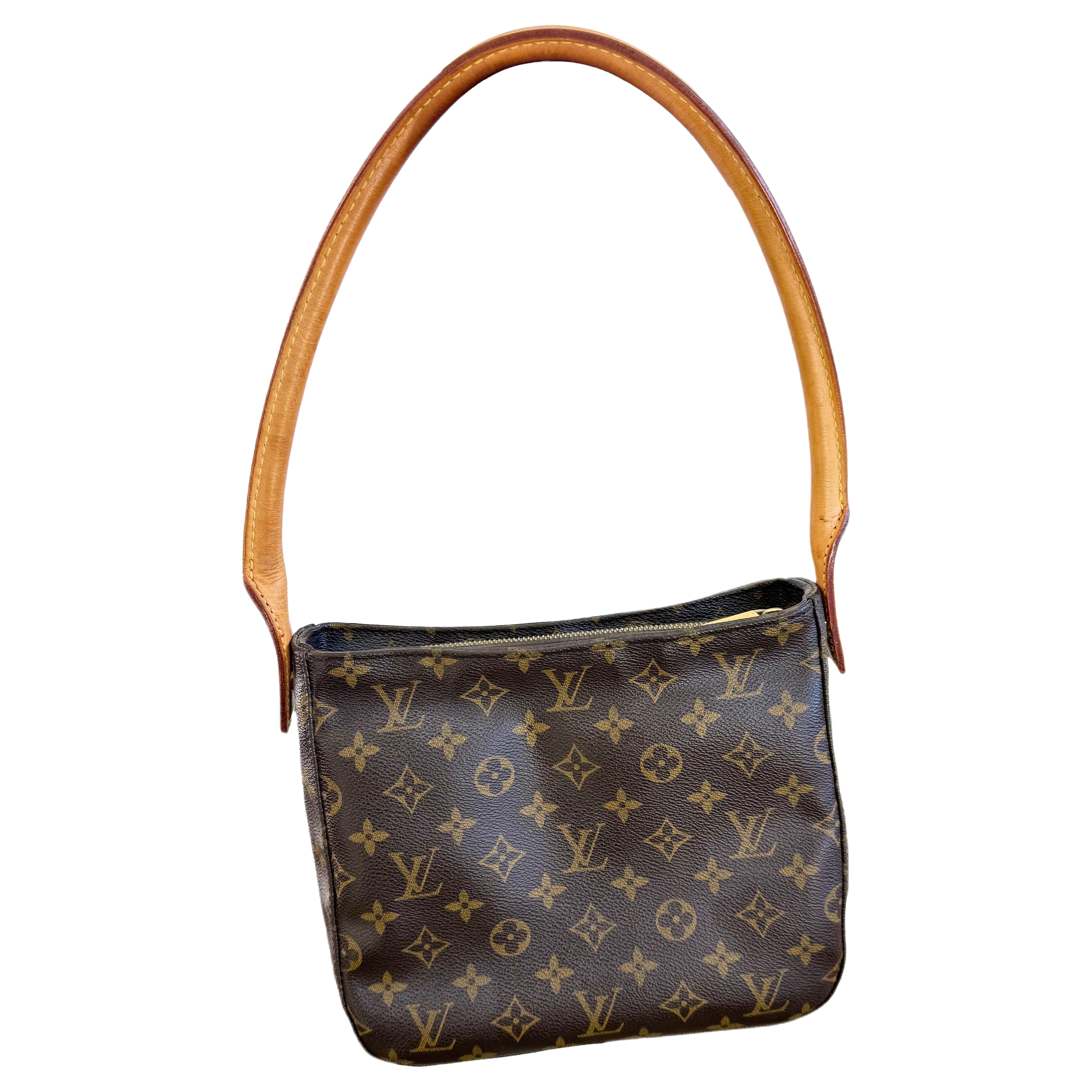 Borsa a tracolla vintage Louis Vuitton Y2K Monogram Canvas Looping PM Made in USA