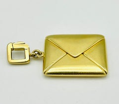 Vintage Louis Vuitton Yellow Gold Envelope Charm
