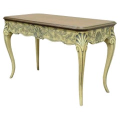 Vintage Louis XV Französisch Landhausstil Shell geschnitzt 2 Schublade Konsole Hall Tisch