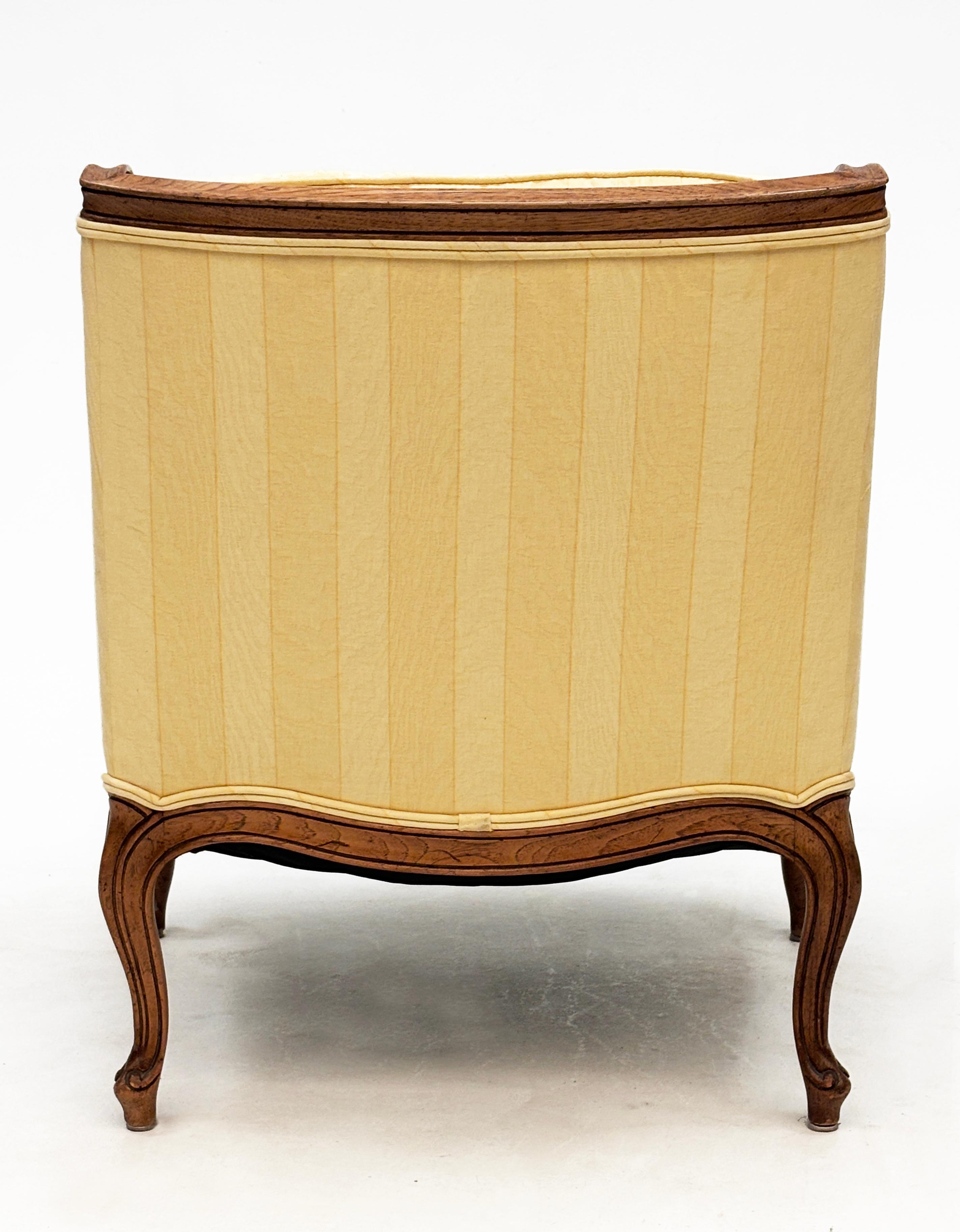 Vintage Louis XV-Style Bergere Armchairs with Walnut Frame en venta 2