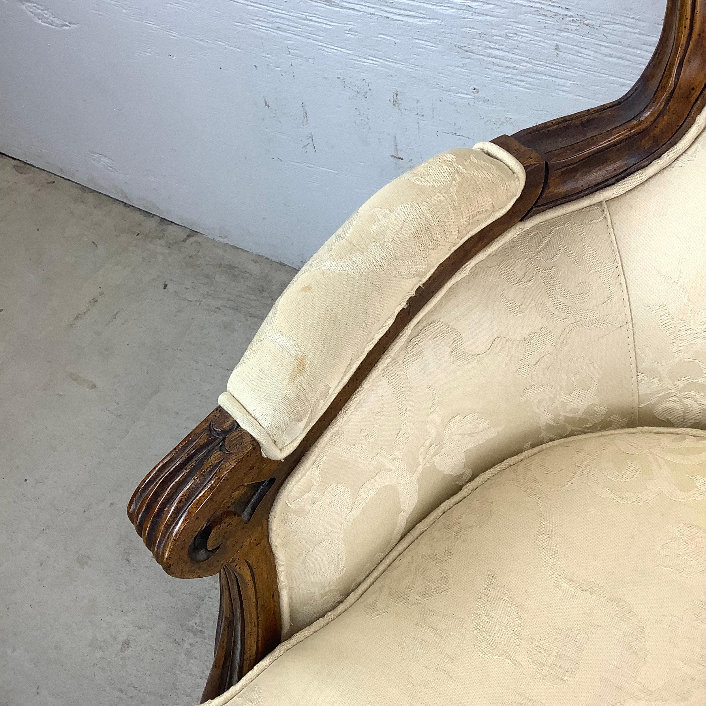 Fabric Vintage Louis XV Style Bergere Chair by Bernhardt Furniture For Sale