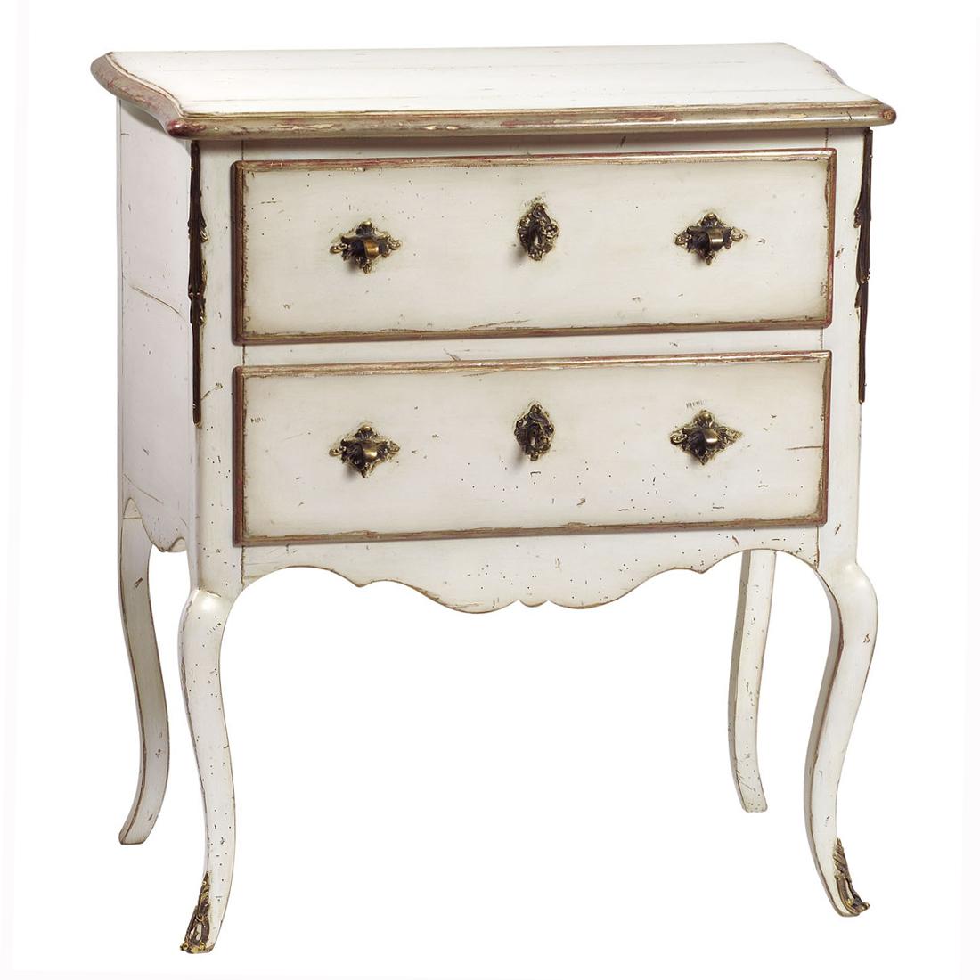 Vintage Louis XV style commode made in France in French sycamore with original brass fittings, natural lacquered French sycamore wood finish. Measures: width: 73cm / 28.7