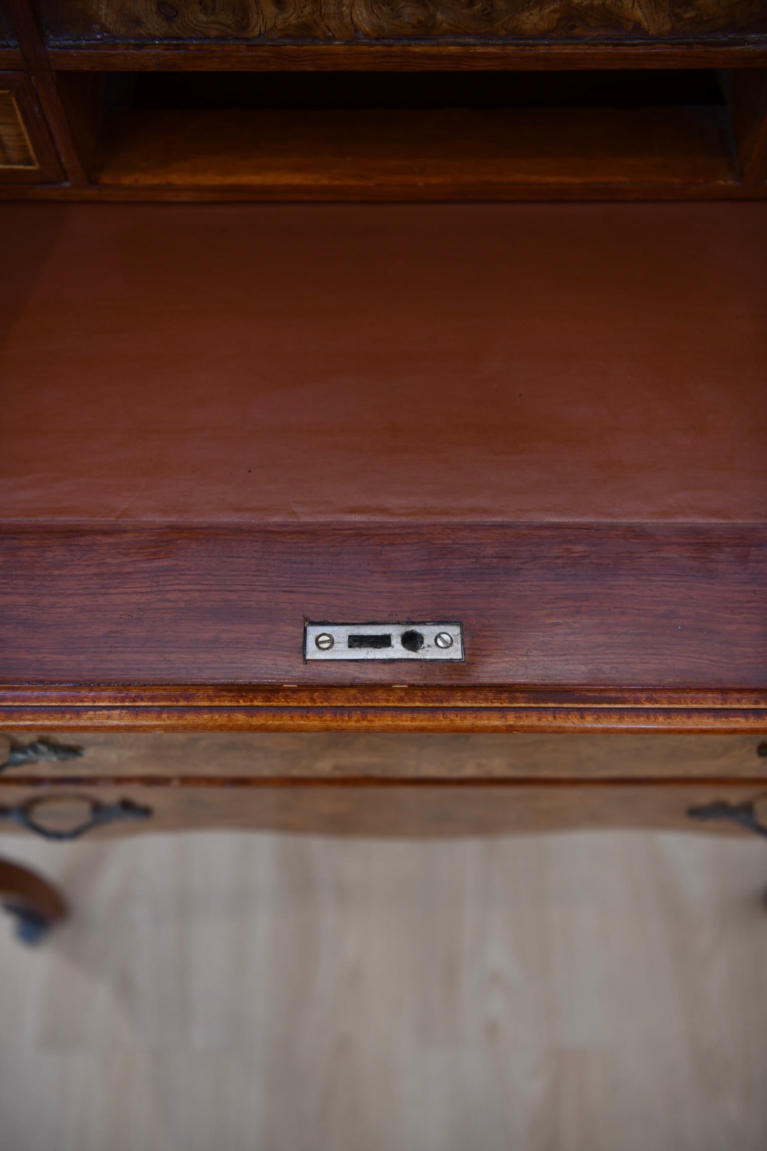 Vintage Louis XV Style Roll Top Ladies Desk 4