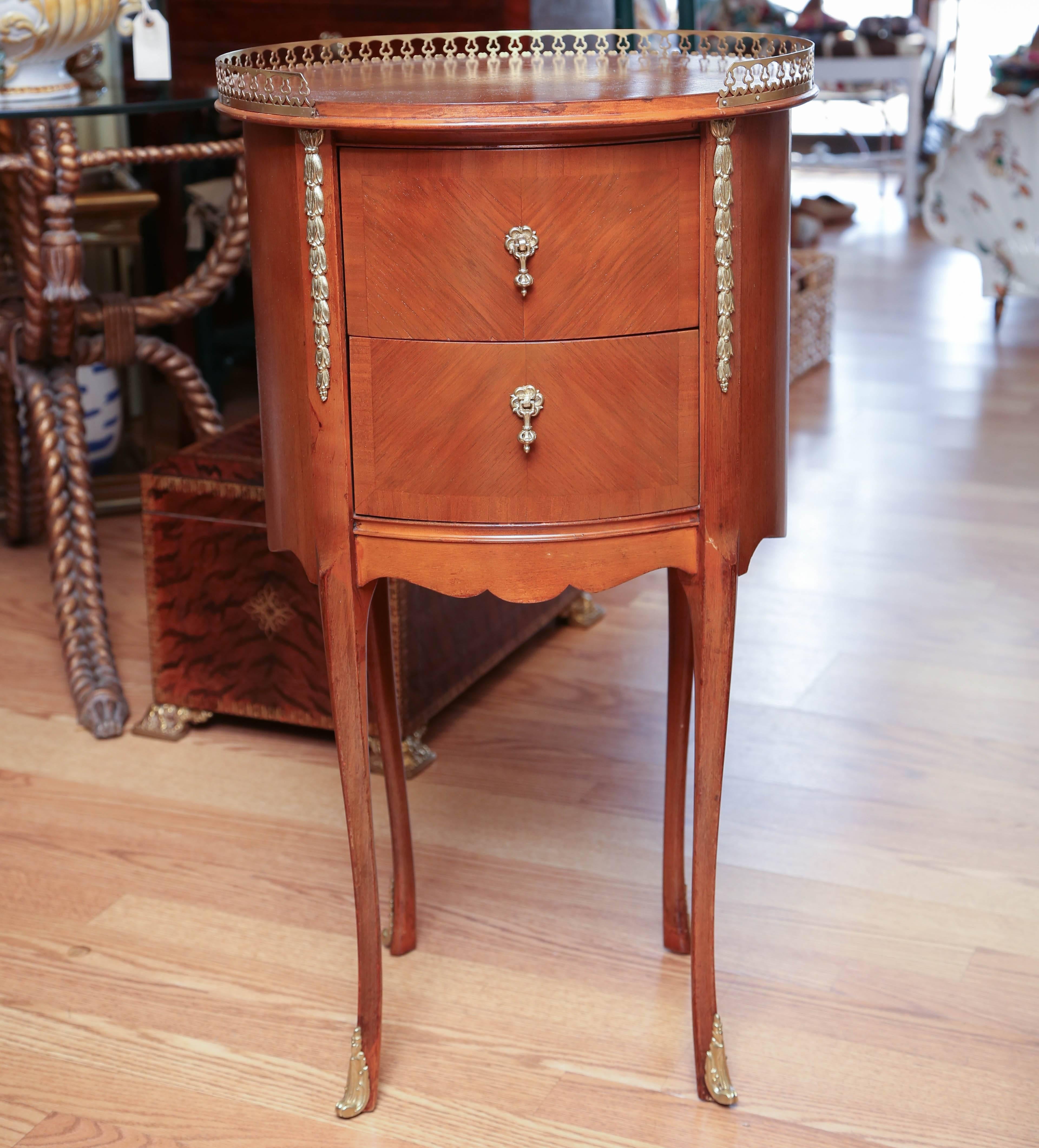 vintage side table with drawers