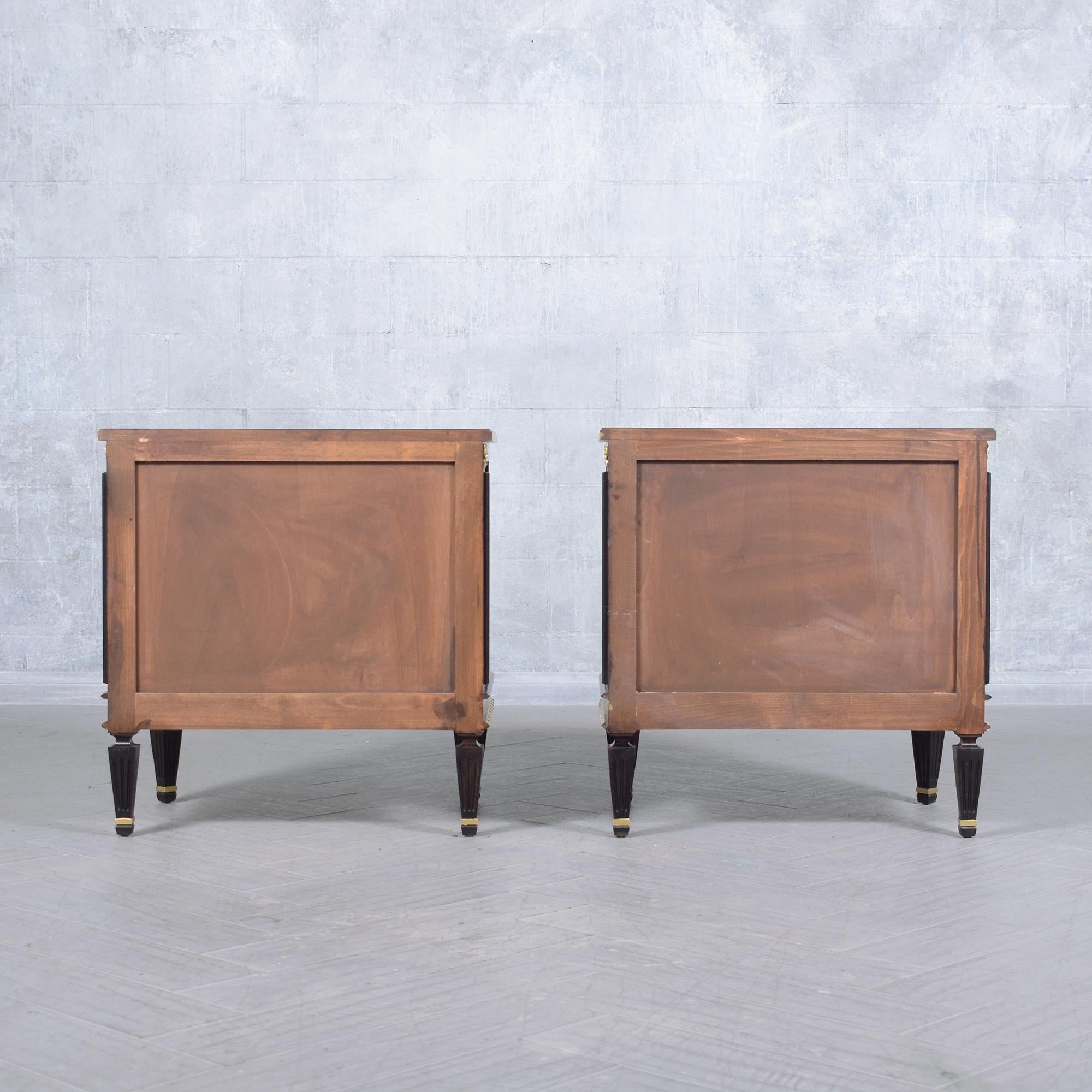 Vintage Louis XVI Mahogany Commodes: Timeless Nightstands for the Modern Home 10