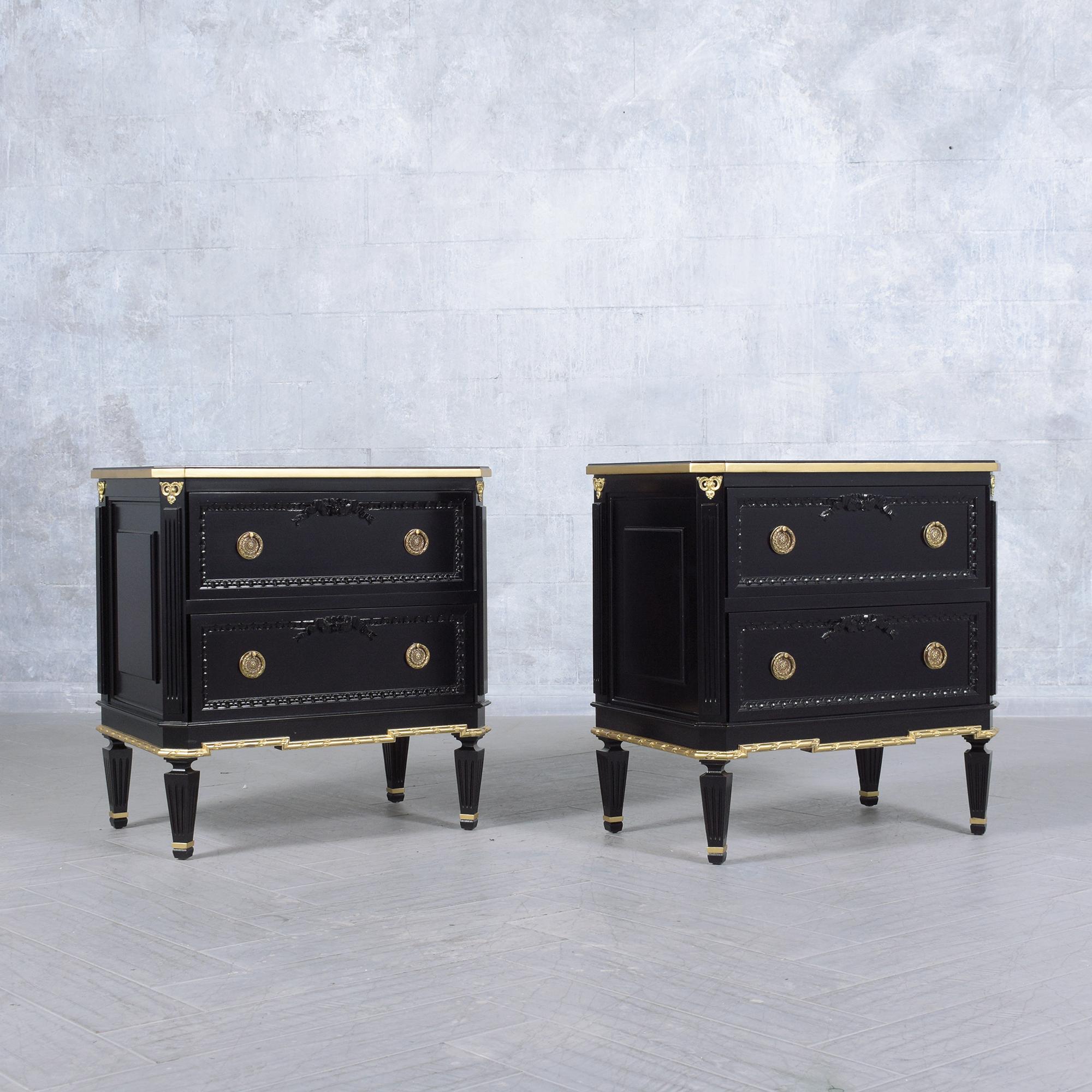 Vintage Louis XVI Mahogany Commodes: Timeless Nightstands for the Modern Home 1
