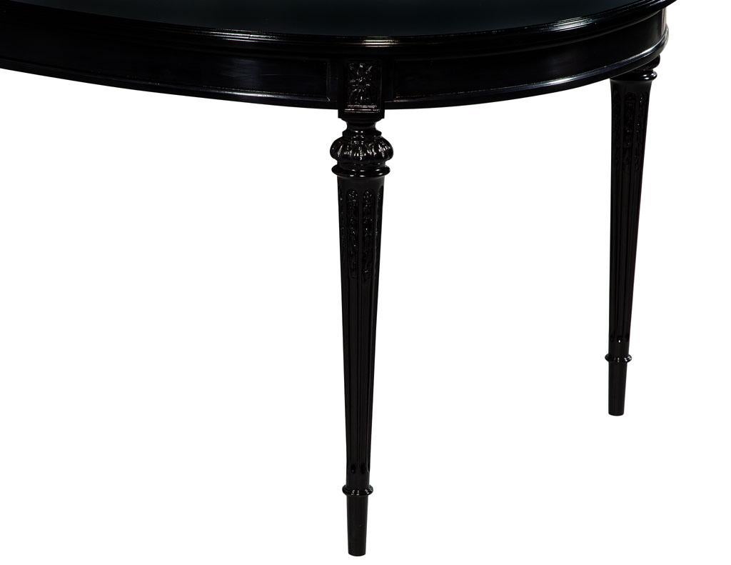 American Vintage Louis XVI Style Black Dining Table