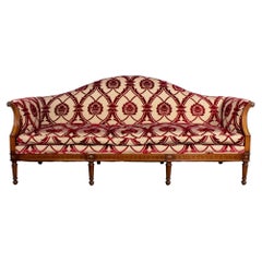Vintage Louis XVI Style Camel Back Sofa Directoire in Gaston Y Daniela Fabric