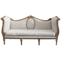 Vintage Louis XVI Style French Giltwood Sofa