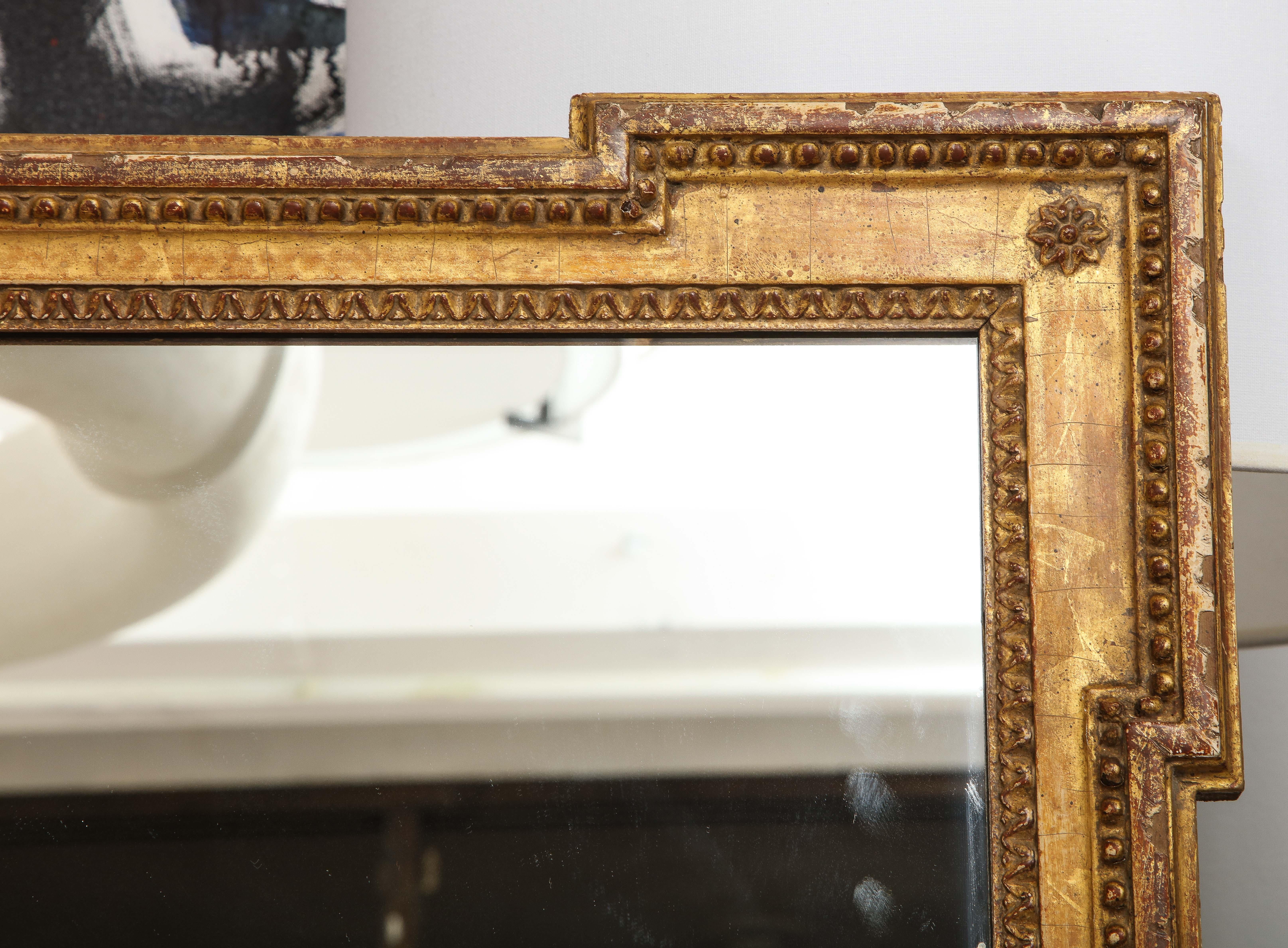 Vintage Louis XVI Style Giltwood Mirror 4