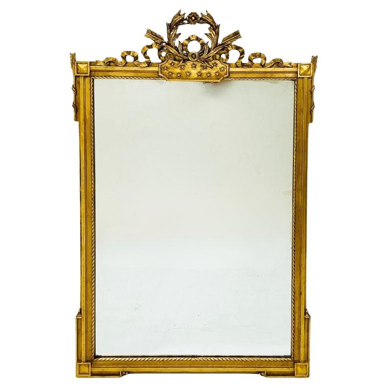 Vintage Louis XVI Style Giltwood Mirror