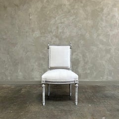 Vintage Louis XVI Style Painted and Upholstered chair