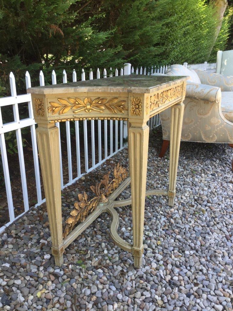 North American Vintage Louis XVI Style Painted Console