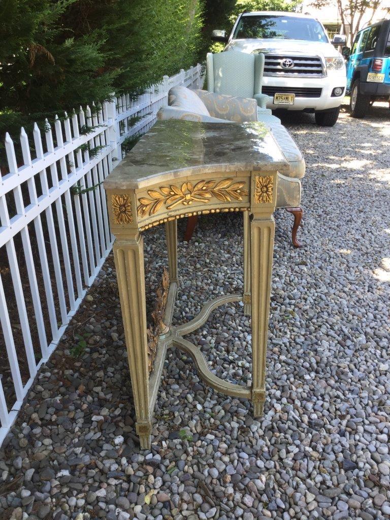 Vintage Louis XVI Style Painted Console In Good Condition In Hopewell, NJ