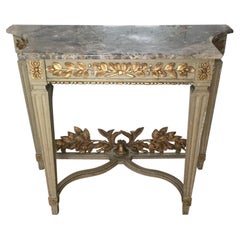 Vintage Louis XVI Style Painted Console