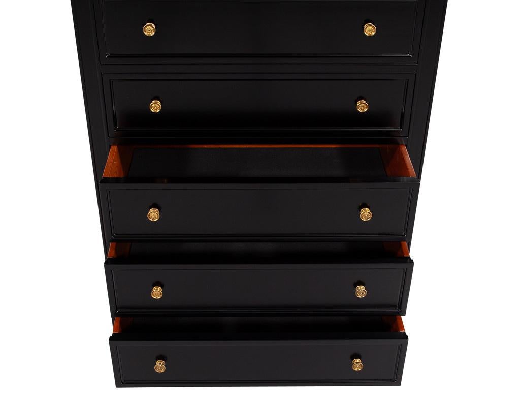 Vintage Louis XVI Style Tall Chest of Drawers Lingerie Jewelry Chest For Sale 4