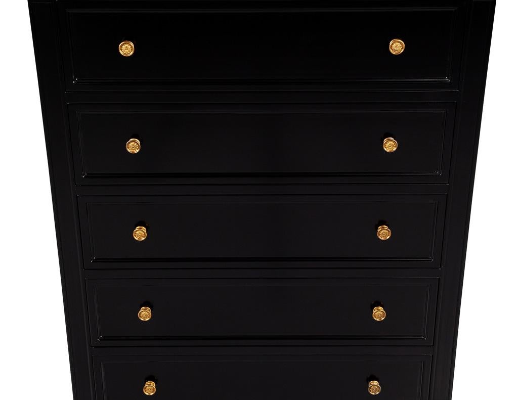 Vintage Louis XVI Style Tall Chest of Drawers Lingerie Jewelry Chest For Sale 5