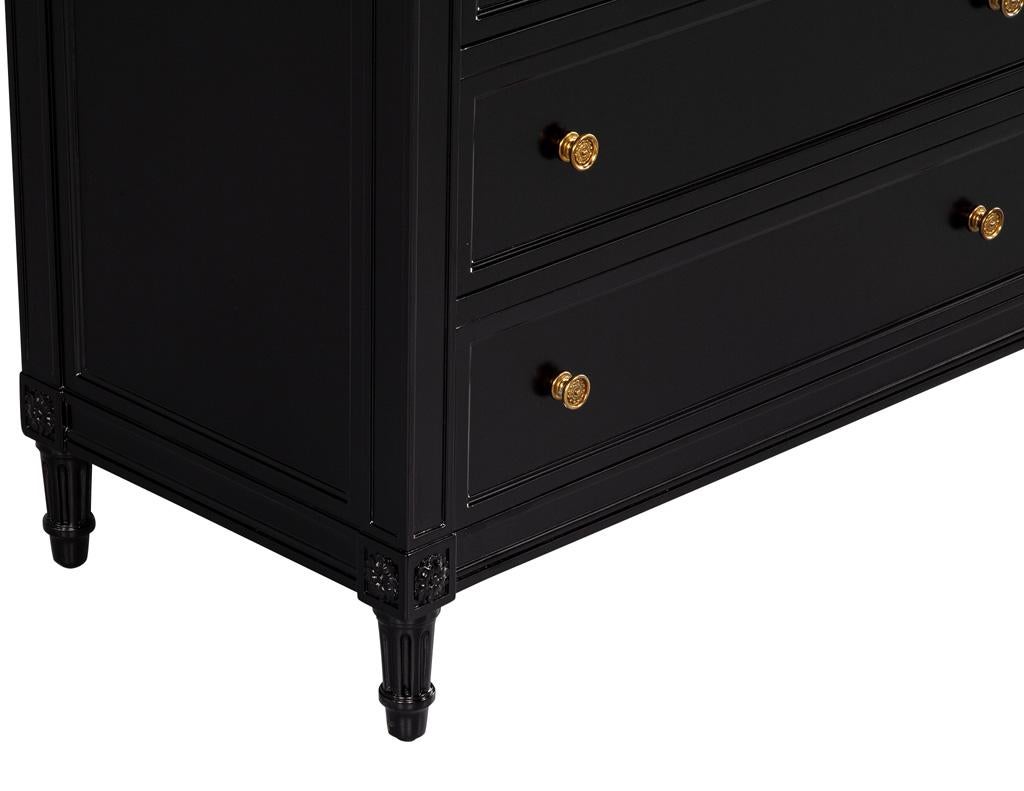 Vintage Louis XVI Style Tall Chest of Drawers Lingerie Jewelry Chest For Sale 6
