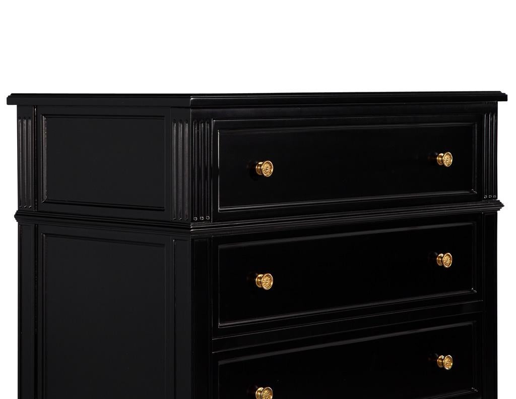 Vintage Louis XVI Style Tall Chest of Drawers Lingerie Jewelry Chest For Sale 2