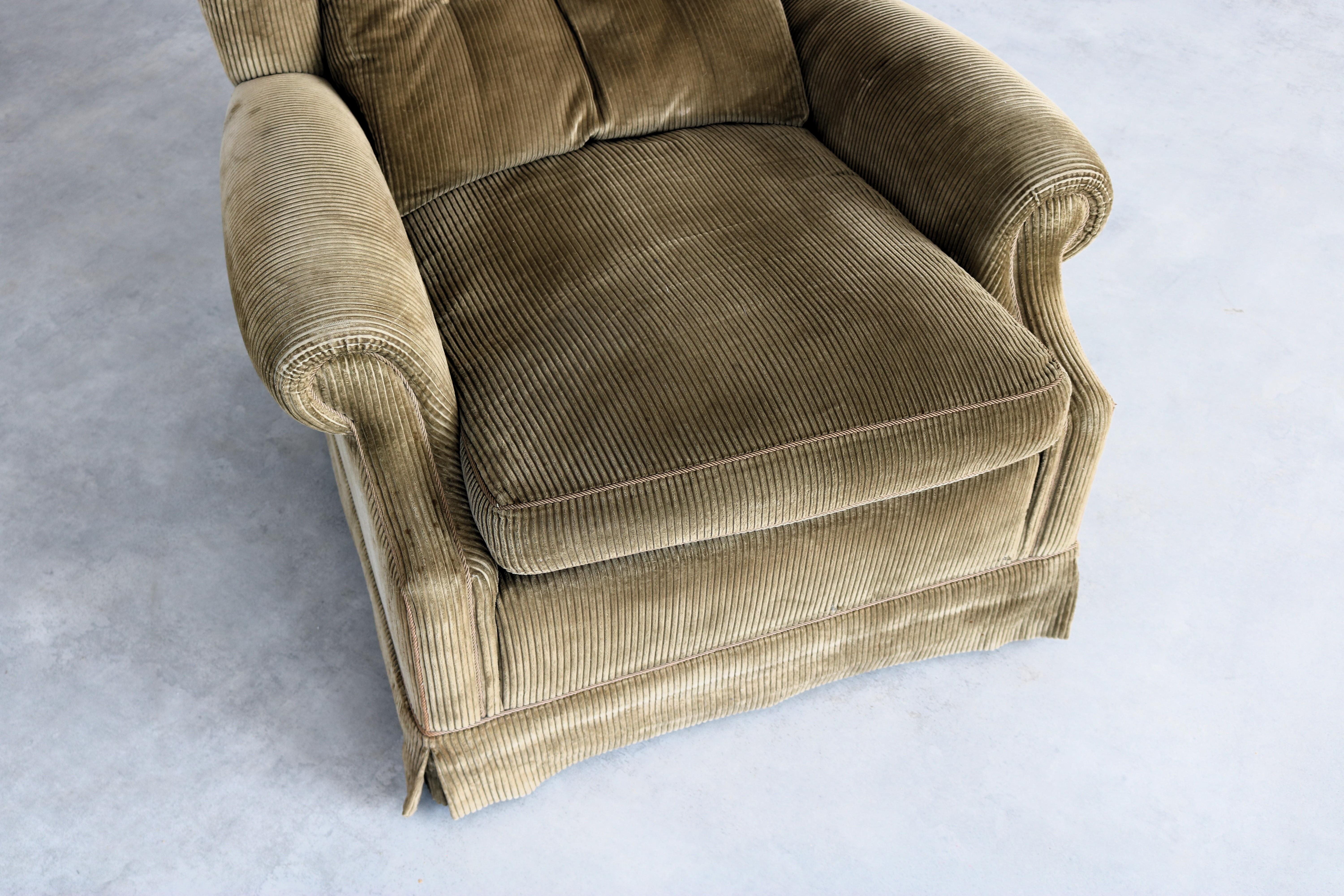Fabric vintage lounge chair  armchair  1950s For Sale