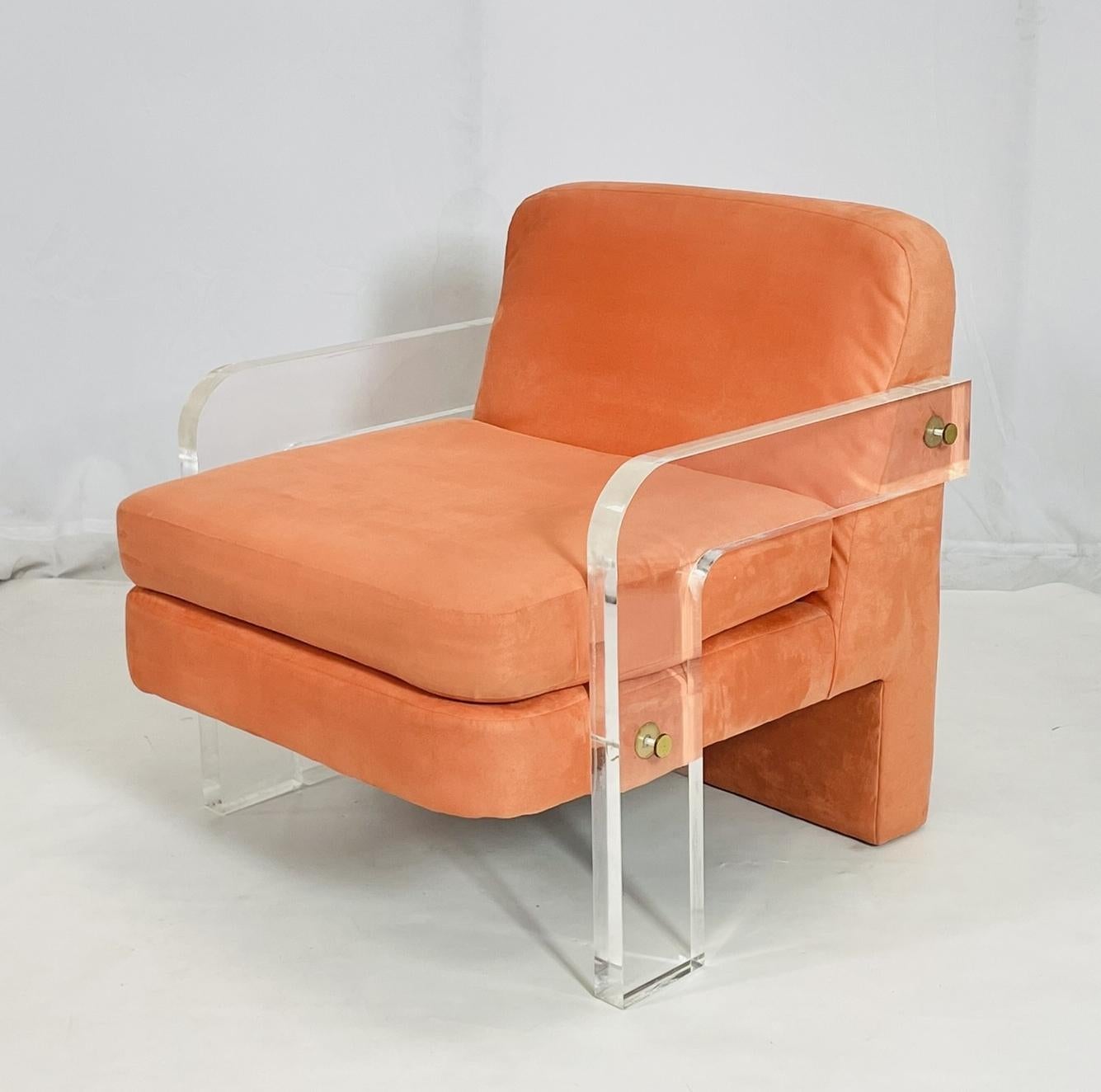 Mid Century Modern Lucite Lounge Chair, USA 1970's For Sale 3