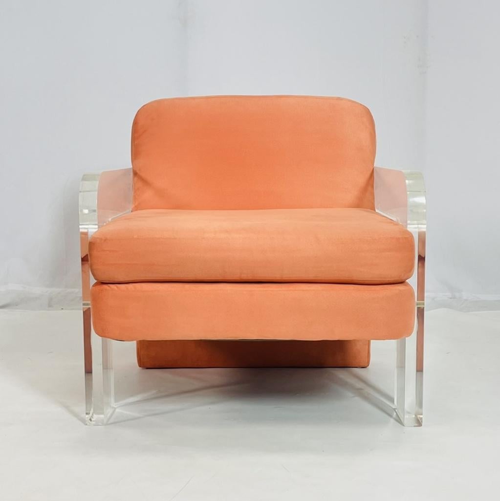 Mid Century Modern Lucite Lounge Chair, USA 1970's For Sale 4