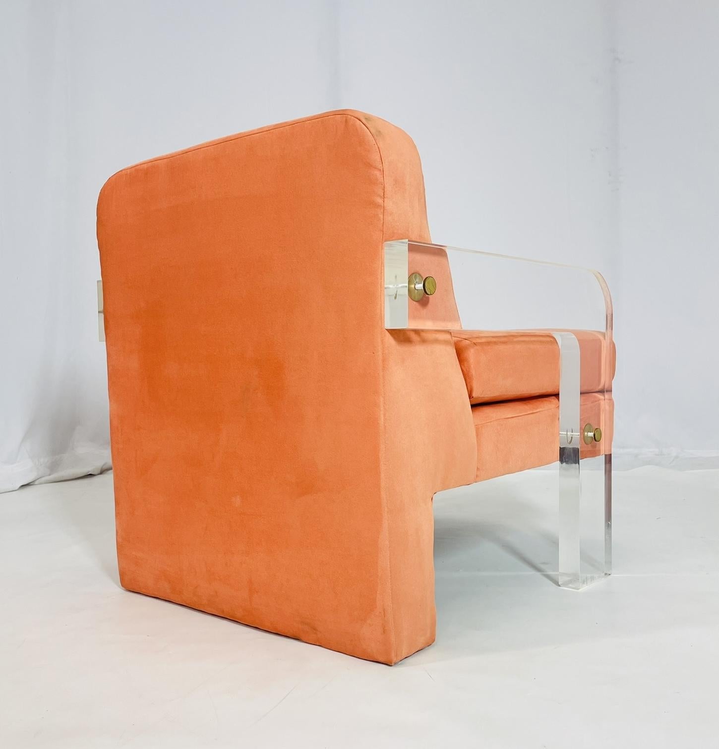 Mid Century Modern Lucite Lounge Chair, USA 1970's For Sale 7