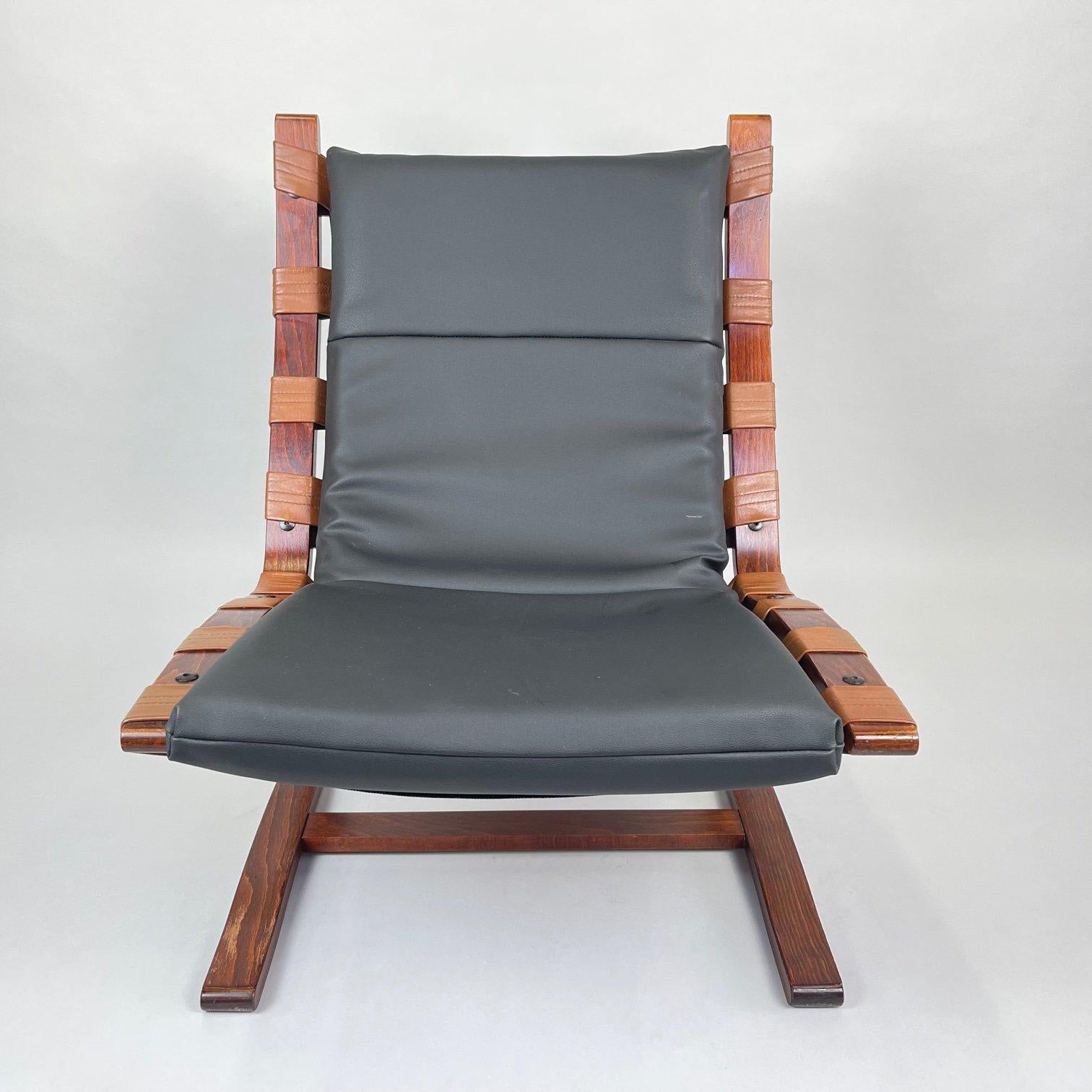 Vintage Lounge Chair by Elsa Solheim, 1970's In Good Condition In Praha, CZ