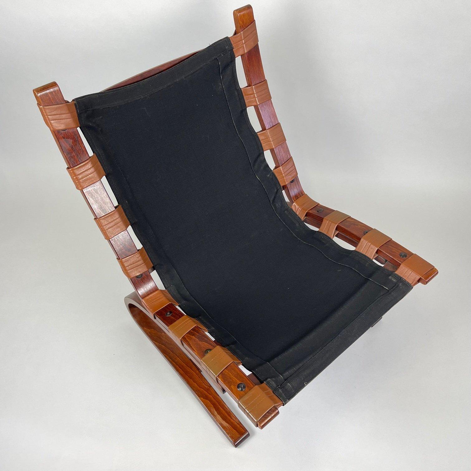 Faux Leather Vintage Lounge Chair by Elsa Solheim, 1970's