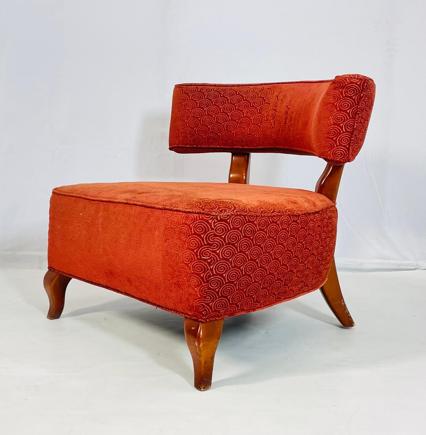 Mid-Century Modern Vintage Lounge Chair by Thayer Coggin, USA 1980's For Sale
