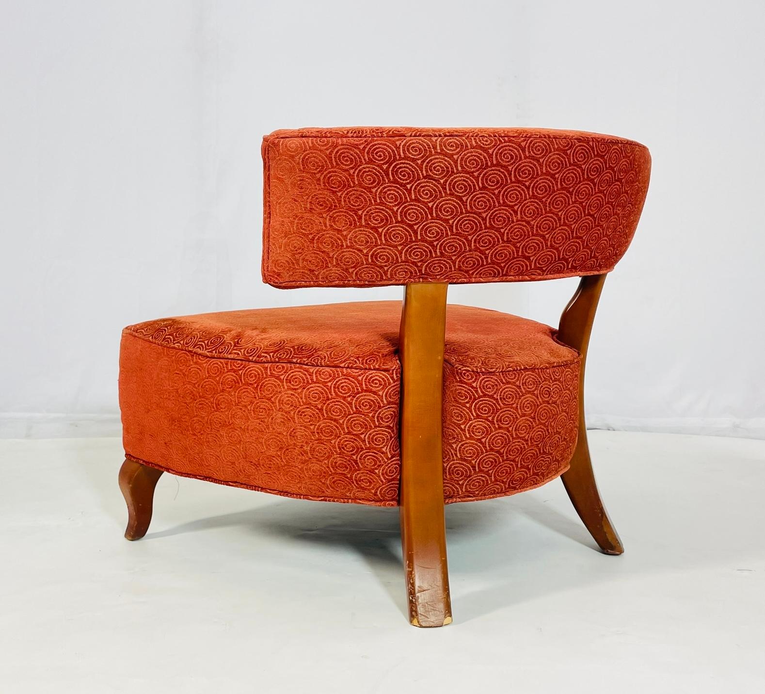 Vintage Lounge Chair by Thayer Coggin, USA 1980's In Good Condition For Sale In Los Angeles, CA
