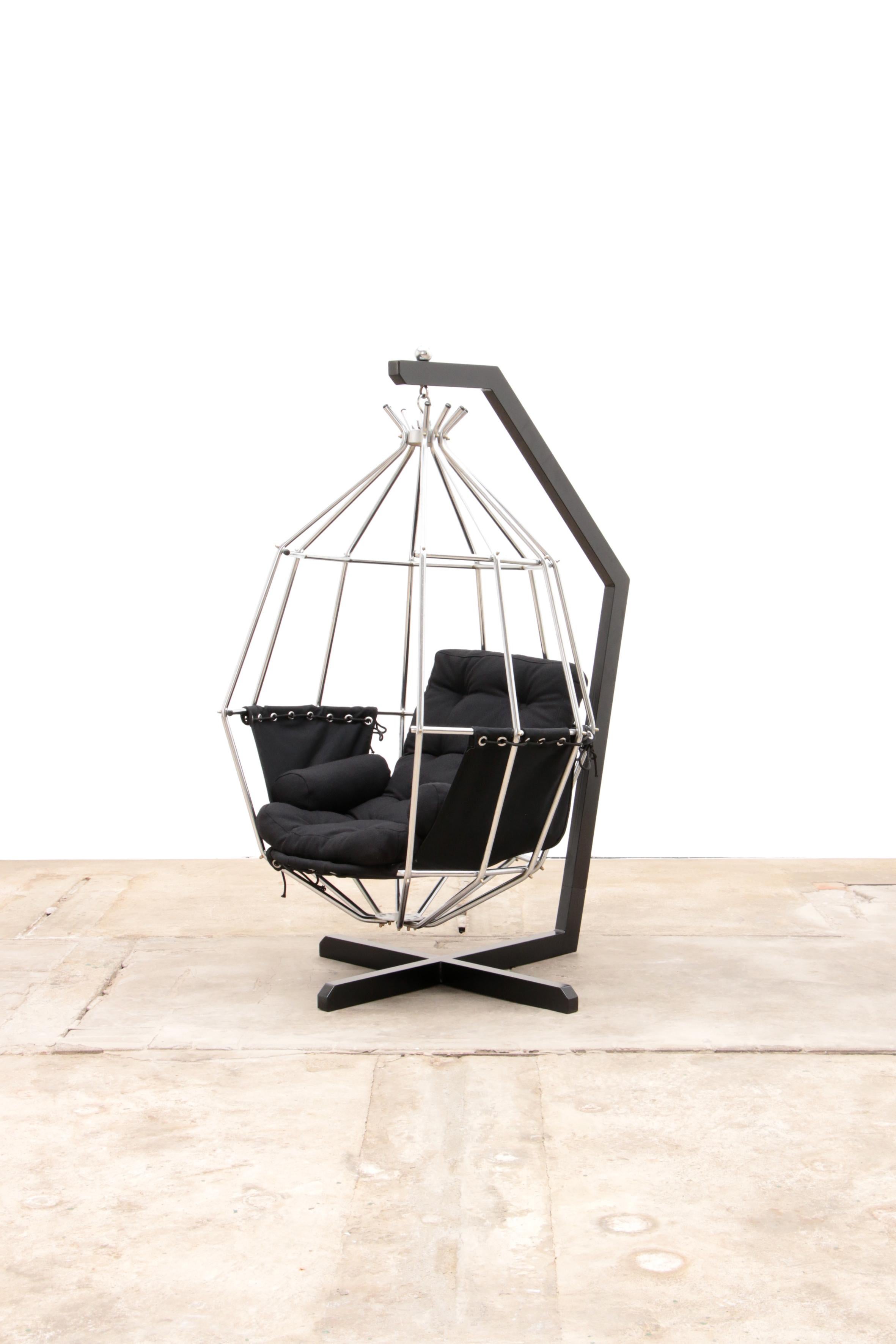 Designed by IB Arberg and produced by IBAR Design in Sweden in the 1970s. Once you see one, you'll immediately recognize every Papegojan (parrot) chair you see. An exceptional piece, as comfortable as it is remarkable. The actual item is made of