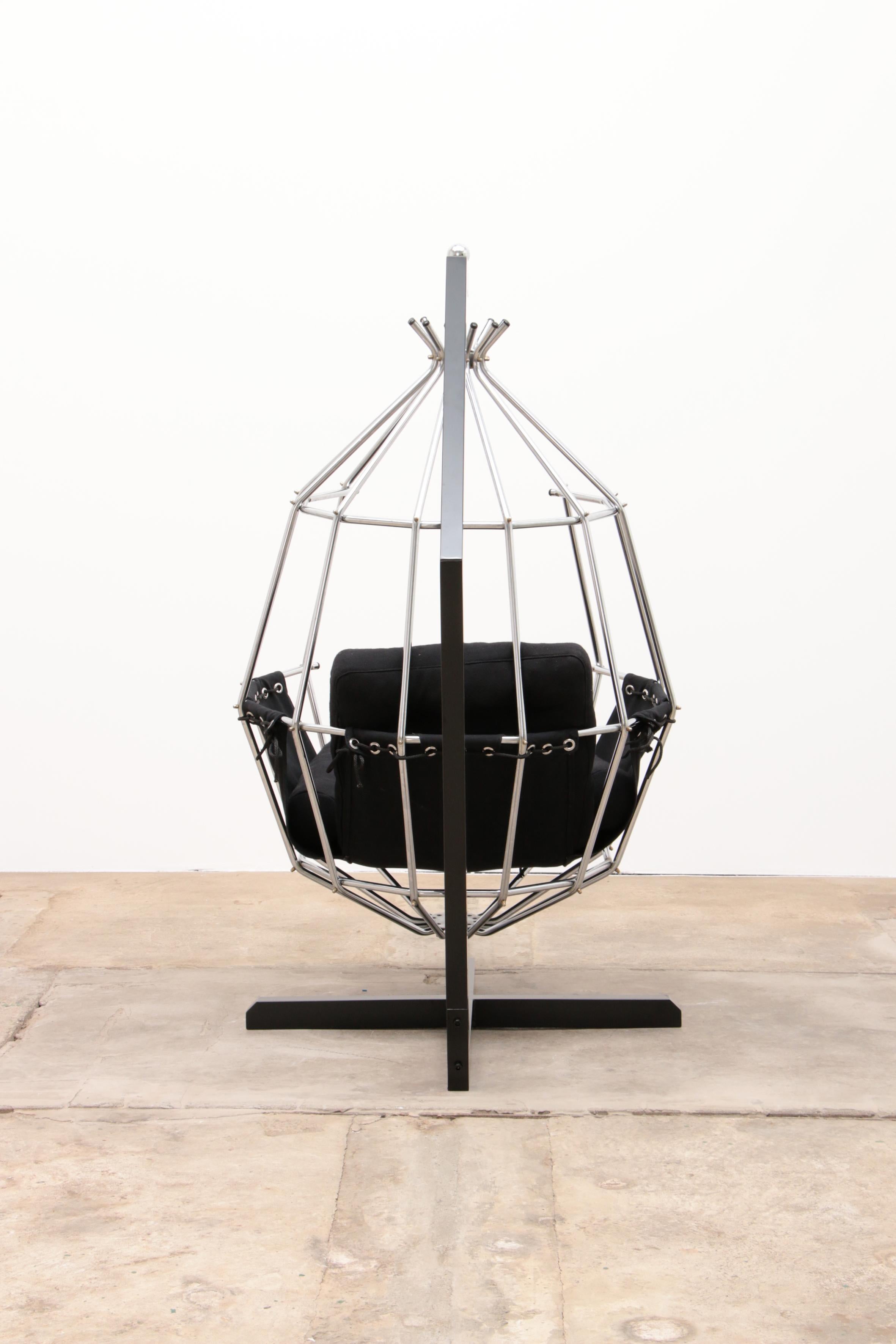 Metal Vintage Lounge Chair Design by Papegojan by Lb Arberg, 1970 Sweden For Sale