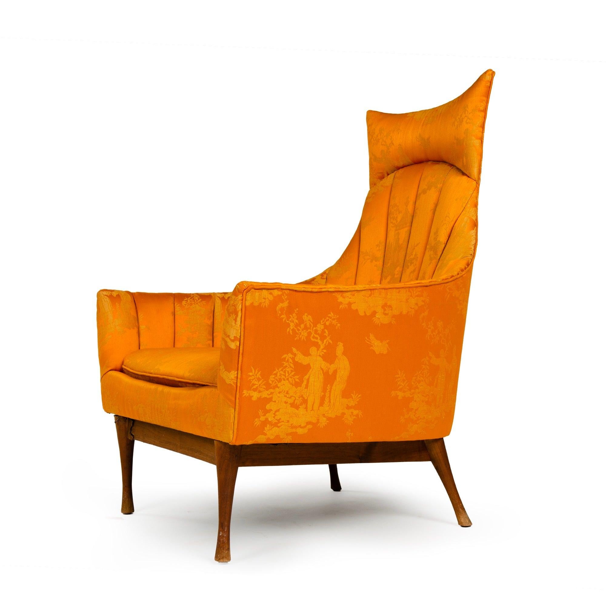 Chaise longue orange