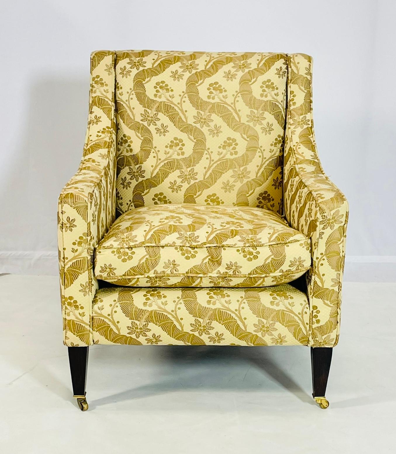 Hand-Crafted Vintage Lounge Chair Made in England by George Smith For Sale