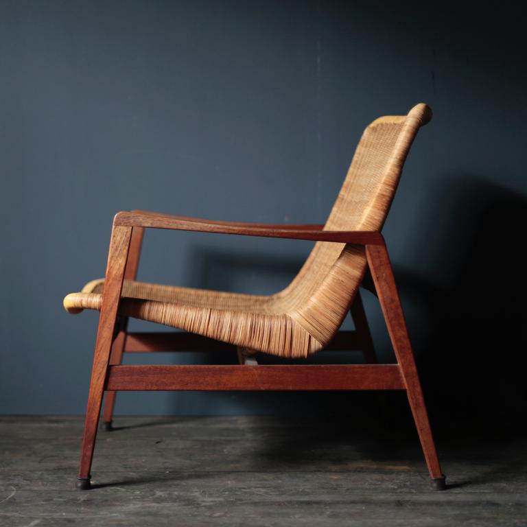 Mid-Century Modern Vintage Lounge Chair Manufactured by Yamakawa Rattan