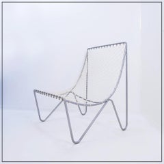 Vintage lounge chair - Metal and synthetic rope