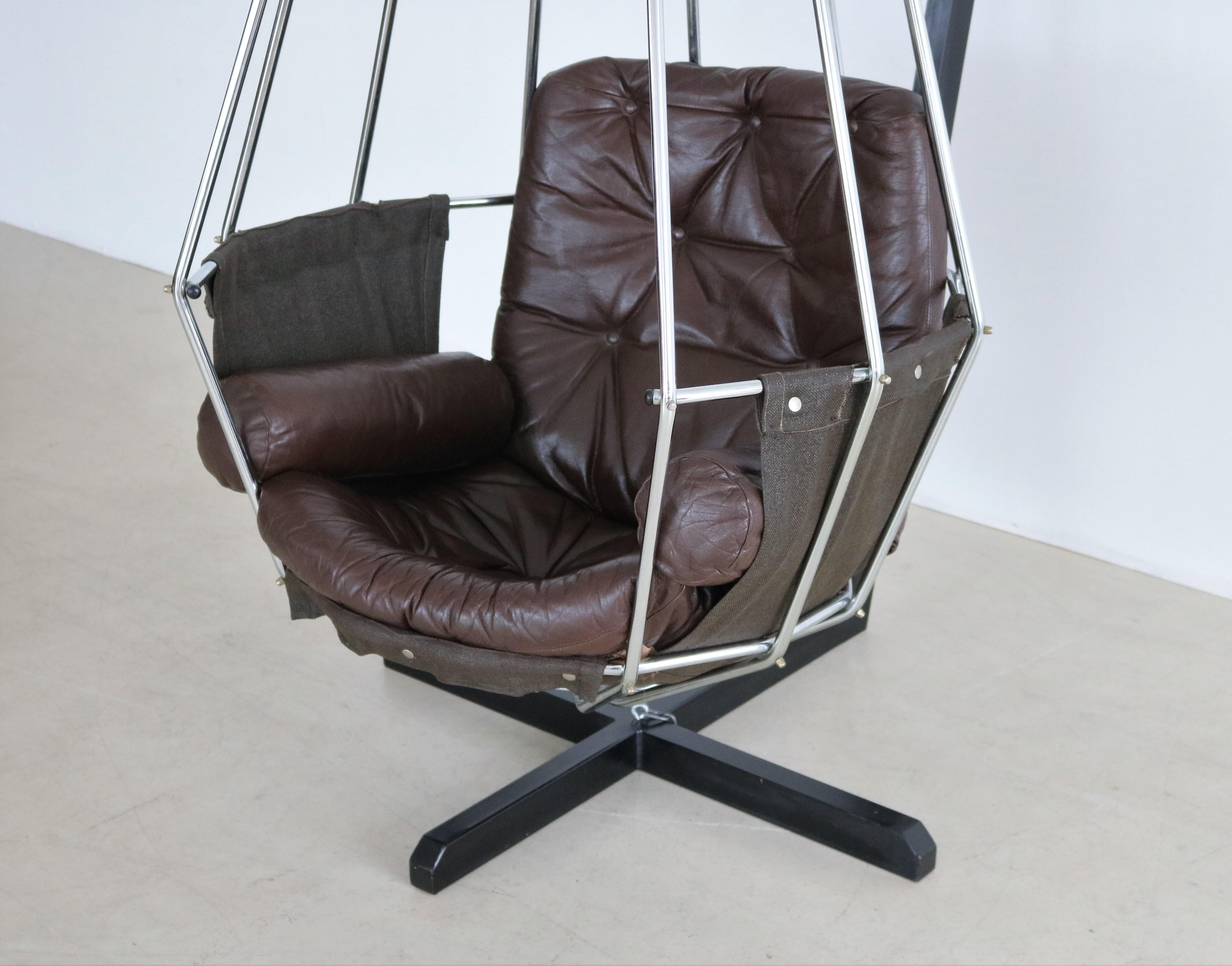 Vintage Lounge Chair Papegojan Hanging Chair Ib Arberg For Sale 9
