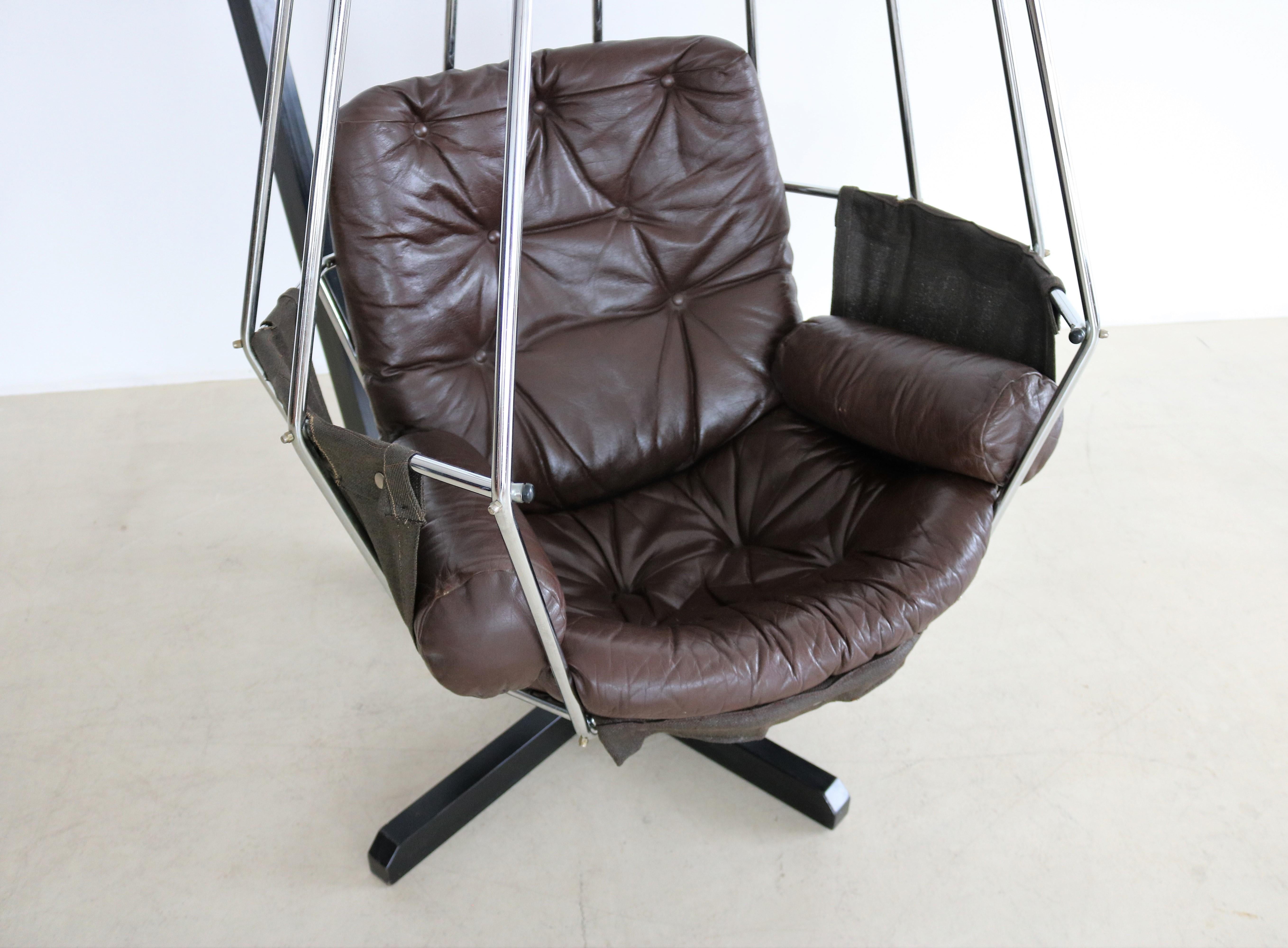 Vintage Lounge Chair Papegojan Hanging Chair Ib Arberg For Sale 2