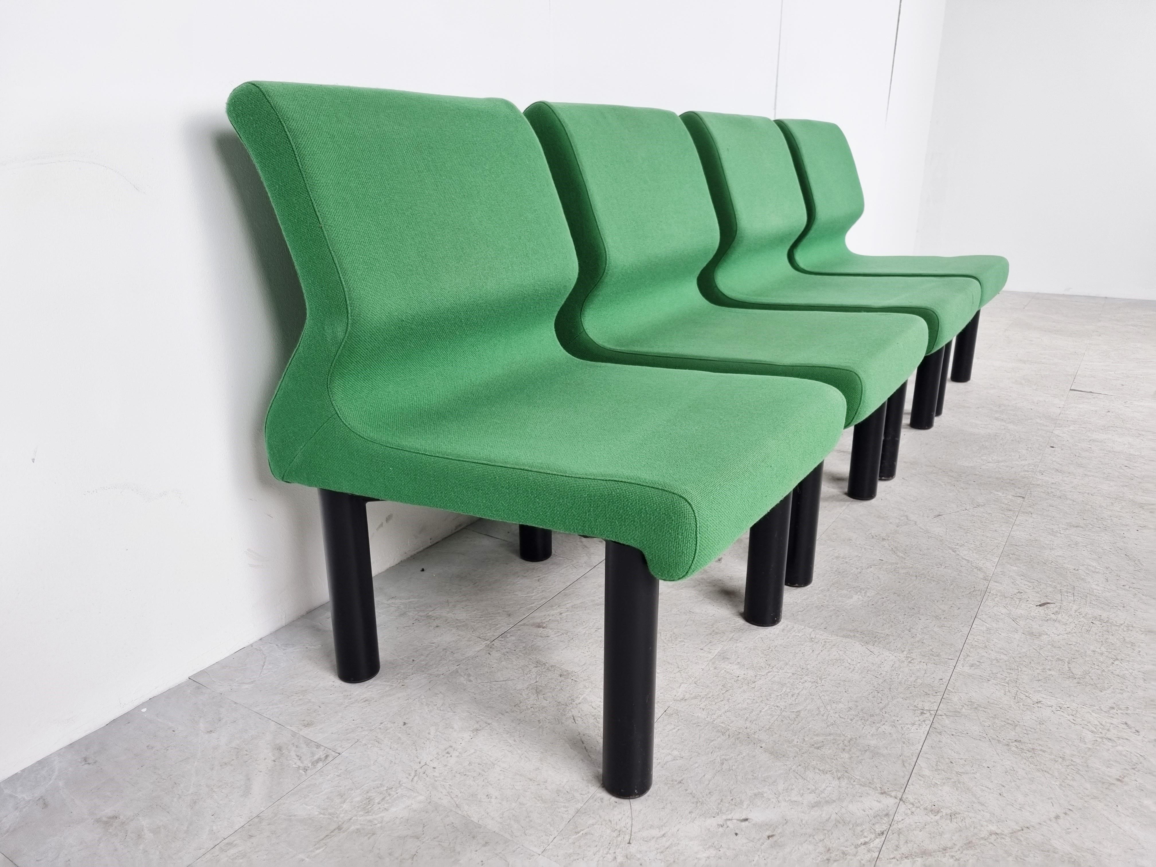 Tessuto Sedie da salotto vintage, anni '80 in vendita