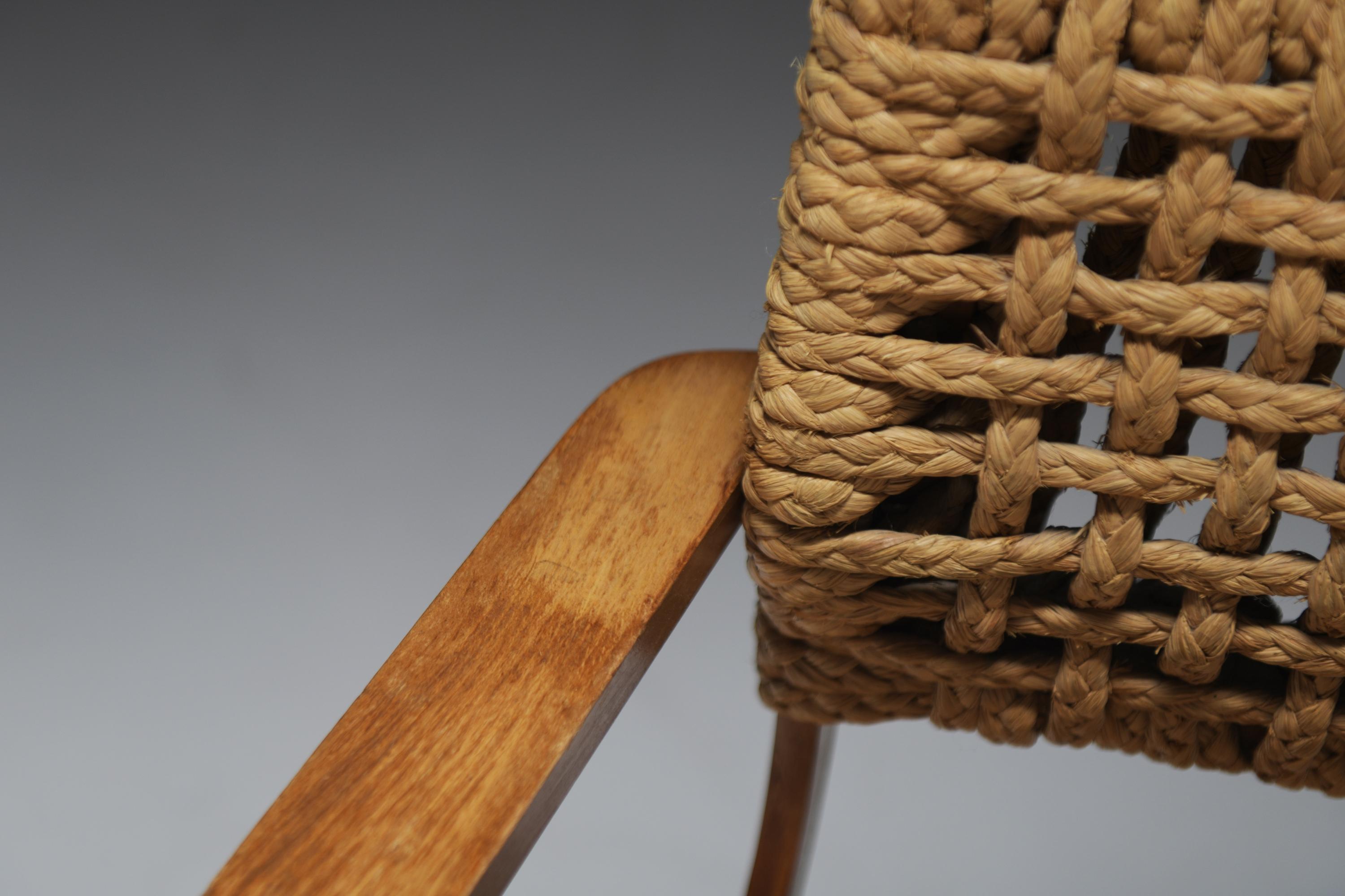 Vintage Lounge Chairs by Atelier Adrien Audoux & Frida Minet for VIBO France For Sale 5