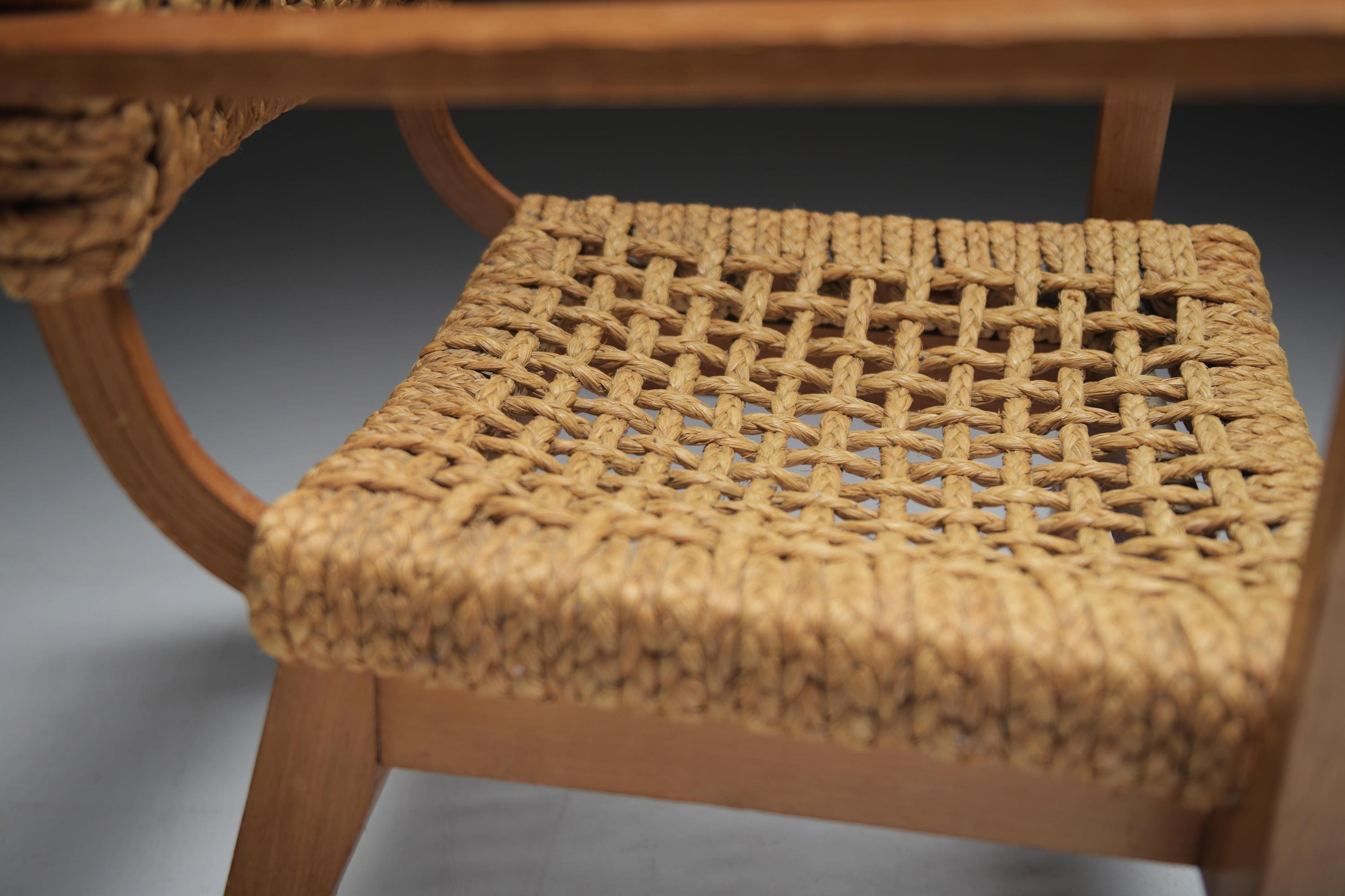 Vintage Lounge Chairs by Atelier Adrien Audoux & Frida Minet for VIBO France For Sale 6