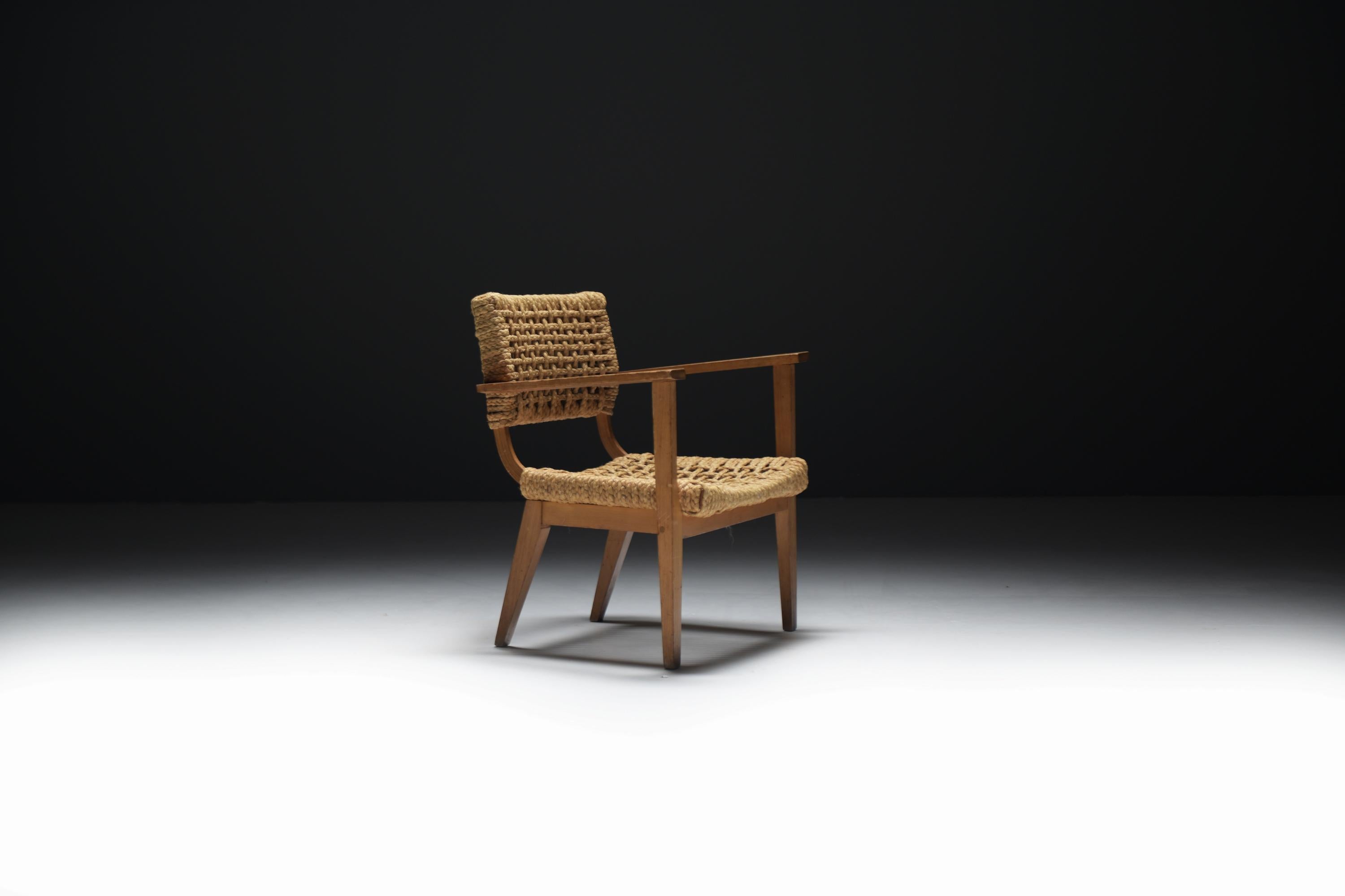Vintage Lounge Chairs by Atelier Adrien Audoux & Frida Minet for VIBO France For Sale 11