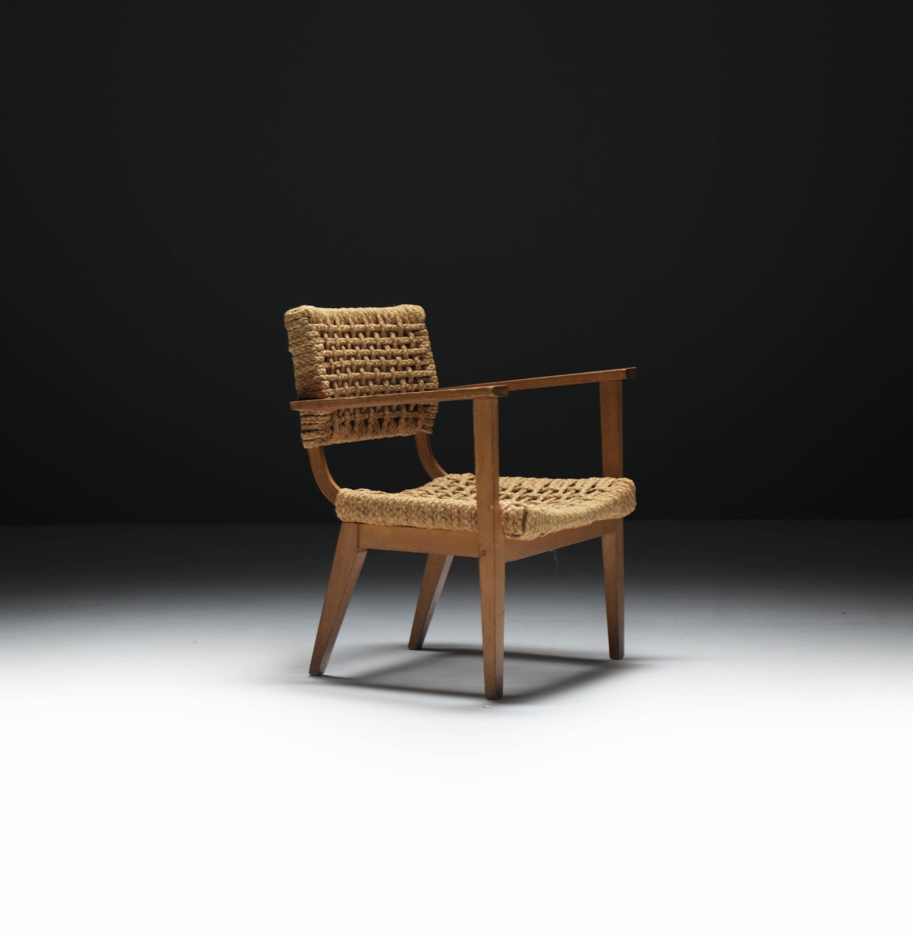 Vintage Lounge Chairs by Atelier Adrien Audoux & Frida Minet for VIBO France For Sale 12