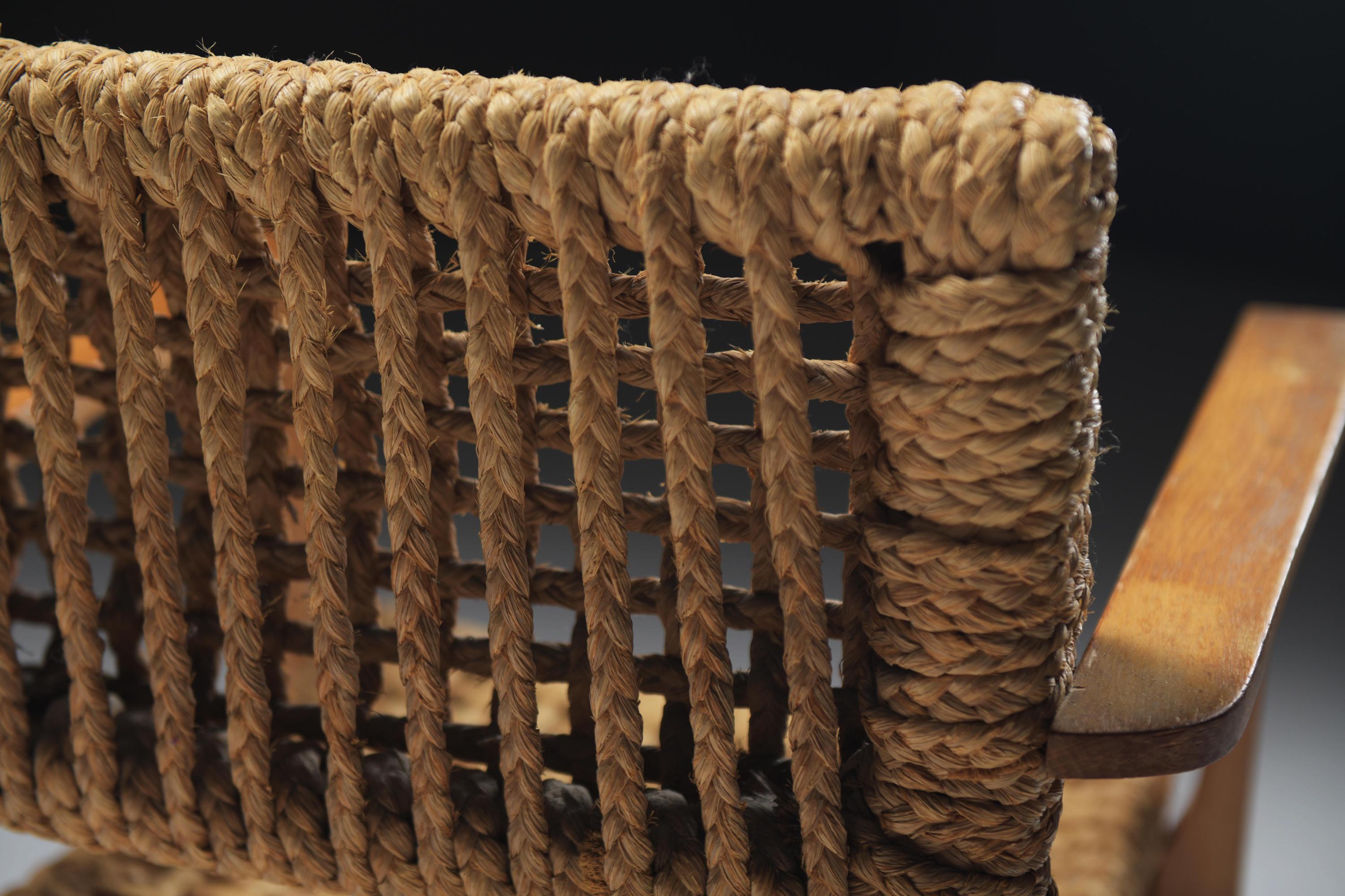 Vintage Lounge Chairs by Atelier Adrien Audoux & Frida Minet for VIBO France For Sale 3